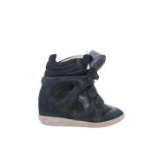 Pre-owned Leather sneakers Isabel Marant Pre-owned , Black , Dames