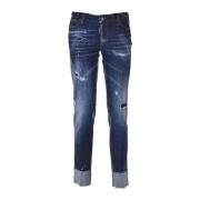 Stijlvolle Slim-Fit Jeans voor Vrouwen Dsquared2 , Blue , Dames