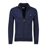 Donkerblauwe Logo Vest Gant , Blue , Heren