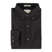 Antraciet Button-Down Overhemd met Borstzak Gant , Gray , Heren