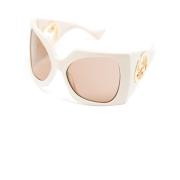 Gg1255S 002 Sunglasses Gucci , White , Dames