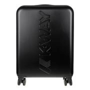 Kleine cabin trolley met cijferslot K-Way , Black , Heren