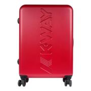 Rode handbagagekoffer met ritssluiting K-Way , Red , Dames