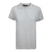 Wit Katoenen T-Shirt met Logo K-Way , White , Dames