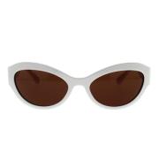 Dames Burano Ovale Zonnebril Michael Kors , White , Unisex