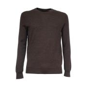 Italiaanse Wol Crewneck Sweater Polo Ralph Lauren , Brown , Heren
