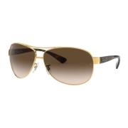 Tortoise Gold/Brown Shaded Sungles RB 3388 Ray-Ban , Yellow , Unisex