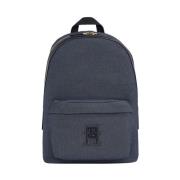 Blauwe Monogram Rugzak Tommy Hilfiger , Blue , Heren