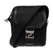 Schoudertas met logo Versace , Black , Heren