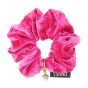 Chenille Scrunchie in Fuchsia Kleur Versace , Pink , Dames