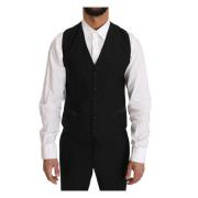 Wollen Vest Dolce & Gabbana , Black , Heren