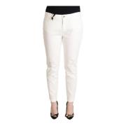 Witte Katoenen Skinny Denim Dames Mooie Jeans Dolce & Gabbana , White ...