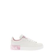 Witte Logo Low-Top Sneakers Dolce & Gabbana , White , Dames