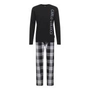 Unieke en Onconventionele Pyjama Set Carlo Colucci , Black , Heren