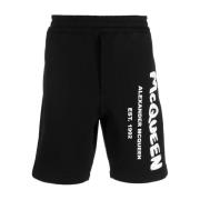 Shorts S, Elastische Taille, Logo Print Alexander McQueen , Black , He...