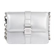 Metallic Crossover Tas Tommy Jeans , Gray , Dames