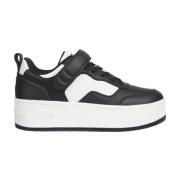 Zwarte Flatform Sneakers Tommy Jeans , Black , Dames