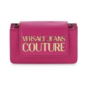 Fuchsia Mini Schoudertas voor Dames Versace Jeans Couture , Pink , Dam...
