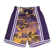 Training Shorts Mitchell & Ness , Purple , Heren
