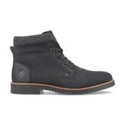 Zwarte casual gesloten booties Rieker , Black , Heren