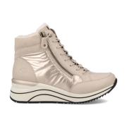 Beige Casual Enkellaarsjes Remonte , Beige , Dames