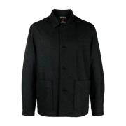 Wollen kasjmier jas Ermenegildo Zegna , Black , Heren