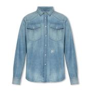 Denim overhemd Palm Angels , Blue , Heren