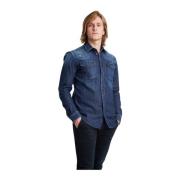 Denim Overhemd Dondup , Blue , Heren