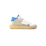 Witte Leren en Suède Sneakers RUN OF , White , Heren