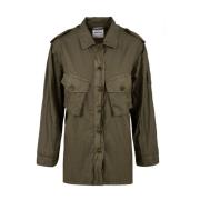 Militaire Stijl Shirts Aspesi , Green , Dames