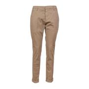 Lichtgewicht Slim Fit Katoenen Chino Broek Dondup , Brown , Heren