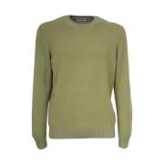 Slim Fit Ronde Hals Cashmere Trui Gran Sasso , Green , Heren