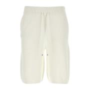 Witte wollen en katoenen bermuda shorts Drole de Monsieur , White , He...