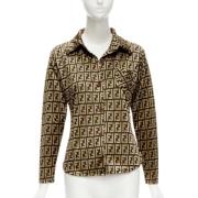 Pre-owned Polyester tops Fendi Vintage , Yellow , Dames