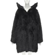 Pre-owned Fur outerwear Balenciaga Vintage , Black , Dames