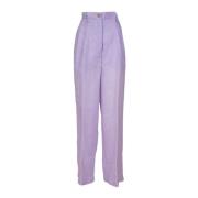 Leather Trousers Erika Cavallini , Pink , Dames