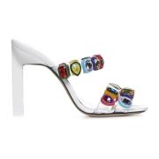 Multicolor PVC-sandalen met str The Attico , Multicolor , Dames