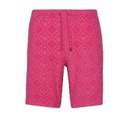 Sportieve Roze Katoenen Shorts Marine Serre , Pink , Heren
