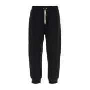 Zwarte katoenen joggers - Stijlvol en comfortabel Emporio Armani , Bla...