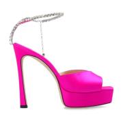‘Saeda’ platform sandalen van satijn Jimmy Choo , Pink , Dames