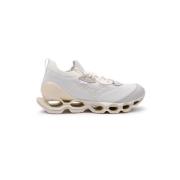 Sneakers van Technische Stof met Rubberen Details Mizuno , White , Dam...