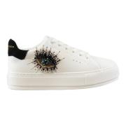 Kristal Oog Leren Sneakers Kurt Geiger , White , Dames