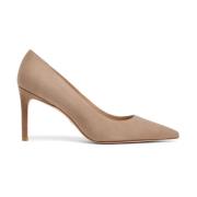 Suède Puntige Pump Stuart Weitzman , Beige , Dames