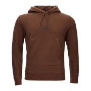 Bruine Katoenen Hoodie met Logo C.p. Company , Brown , Heren