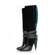 Pre-owned Leather boots Versace Pre-owned , Green , Dames