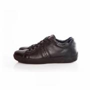 Pre-owned Leather sneakers Prada Vintage , Black , Dames