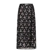 Gouden Knoop Midi Rok Fabienne Chapot , Black , Dames