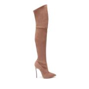 Blade Over-de-Knie Laarzen Casadei , Beige , Dames