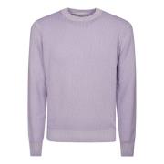 Cashmere Crewneck Sweater met geribbelde randen Filippo De Laurentiis ...