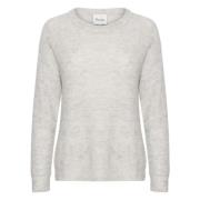 05 De gebreide pullover My Essential Wardrobe , Gray , Dames